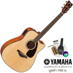 Yamaha© FGX800C กีตาร์โปร่งไฟฟ้า 41 นิ้ว ** ไม้ท็อปโซลิดสปรูซ มีเครื่องตั้งสายในตัว **  + แถมฟรีกระเป๋า Yamaha & คู่มือกีตาร์โปร่ง Yamaha & ถ่าน & ประแจ