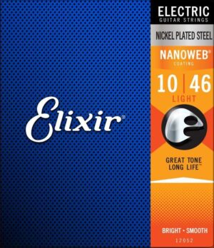 Elixir© Nanoweb สายกีตาร์ไฟฟ้า เบอร์ 10 แบบนิกเกิล (Light, .10 – .046) #12052