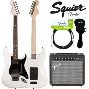Fender© กีตาร์ไฟฟ้า Squier© Contemporary Active Strat HH + อุปกรณ์กีตาร์ Fender ของแท้ (Champion 20 + สายแจ็ค + กระเป๋า)