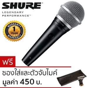 SHURE ไมโครโฟน รุ่น PGA48-LC Cardioid Dynamic Microphone (ไมค์ แบบไดนามิก) – ฟรี กระเป๋า